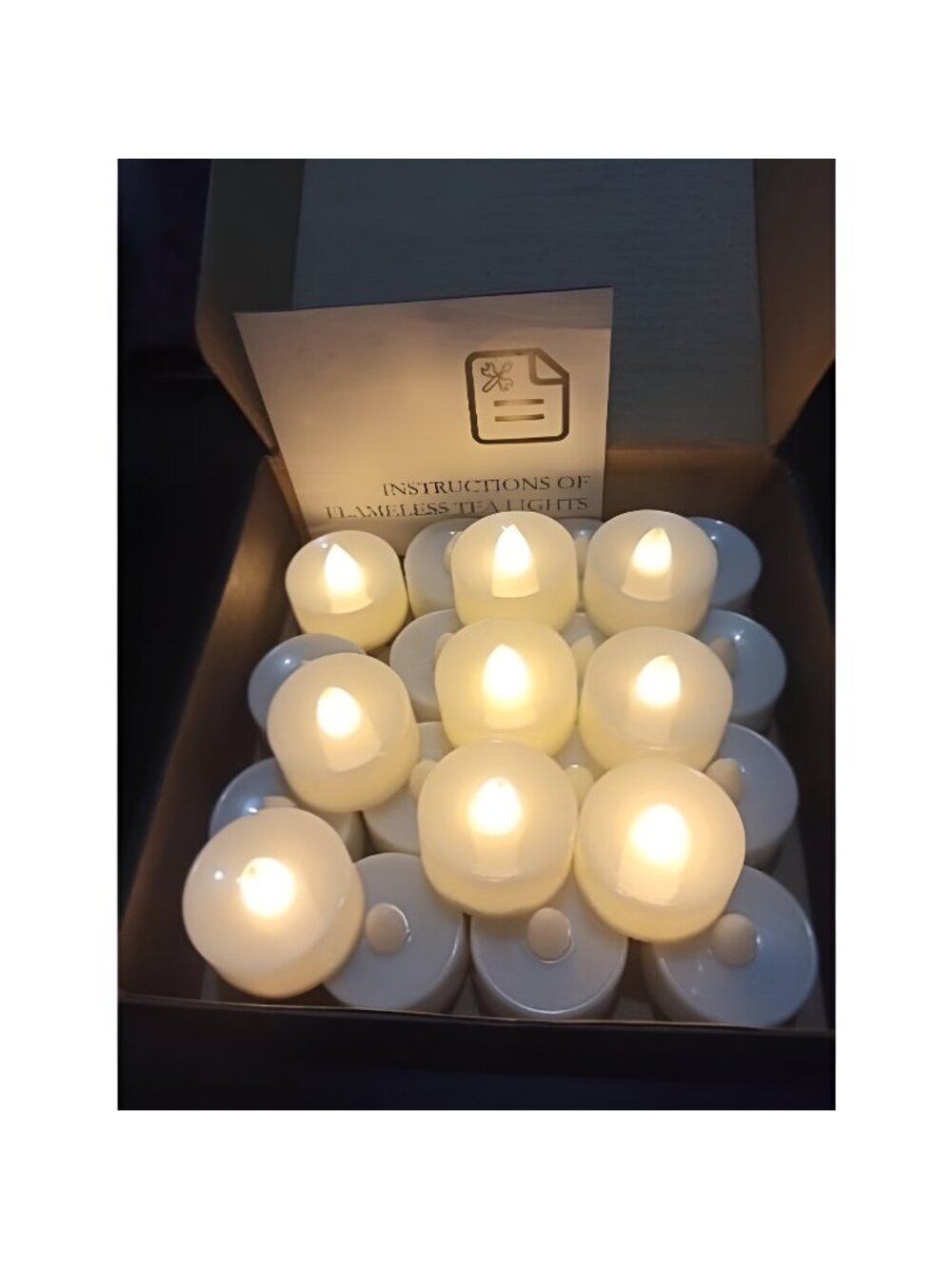 24 Pack Flameless LED Tea Lights Candles Battery Operated
